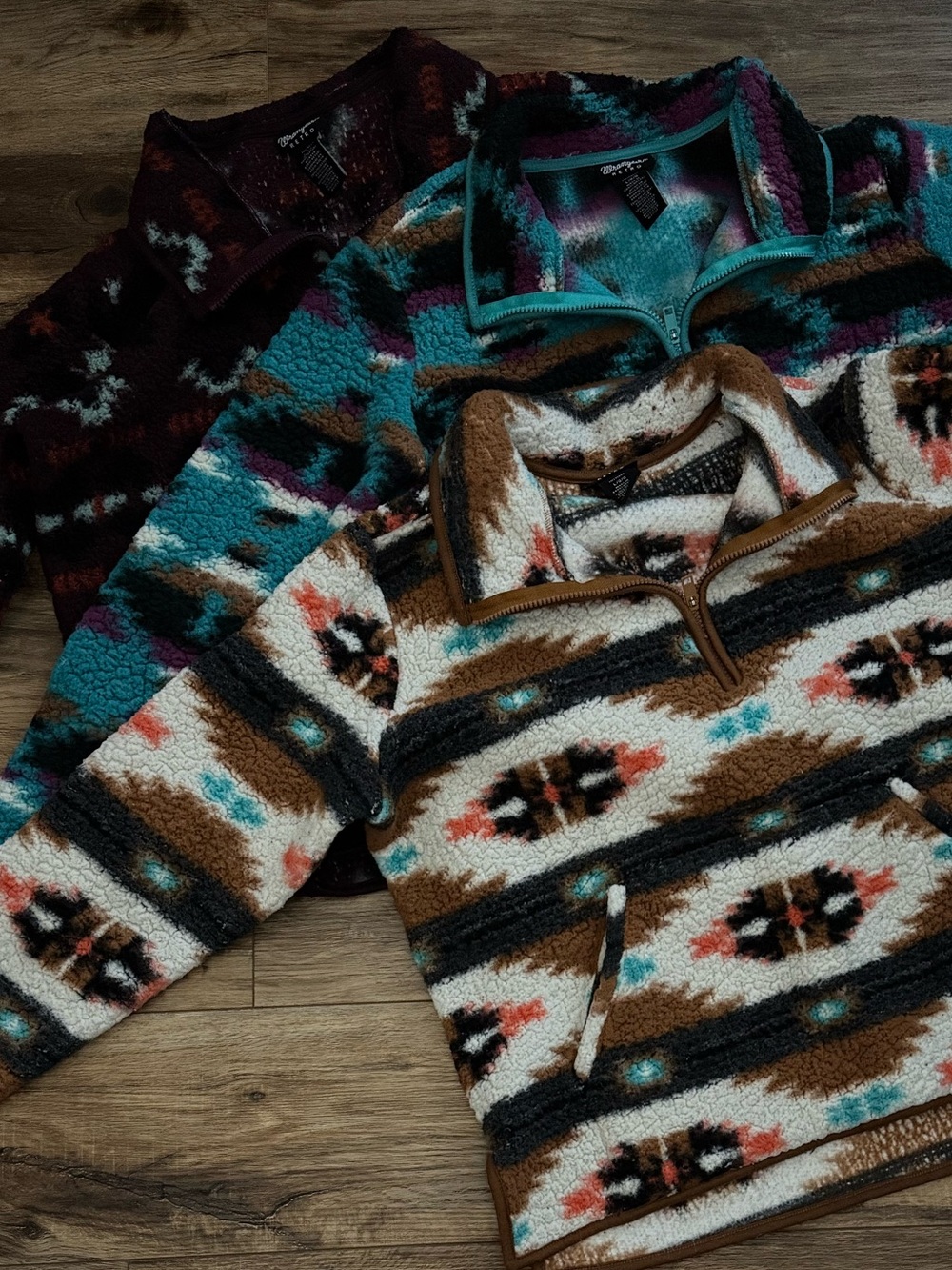 3 Sherpa Pullover Quarter Zip Sweaters